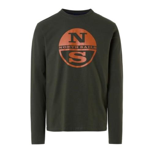 Lange Mouw T-shirt North Sails , Green , Heren