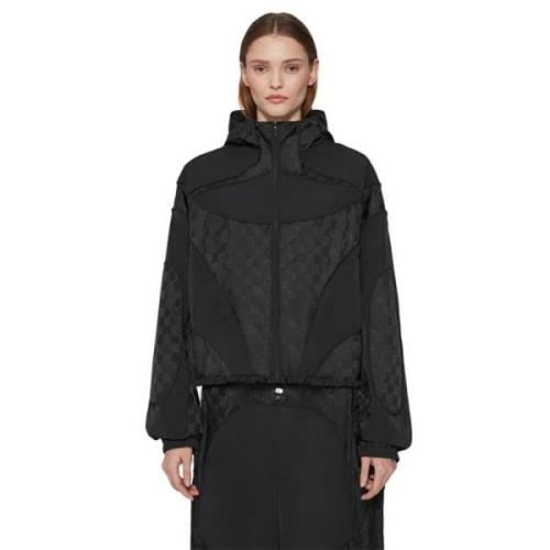 Monogram Windbreaker Jack Zwart Misbhv , Black , Dames