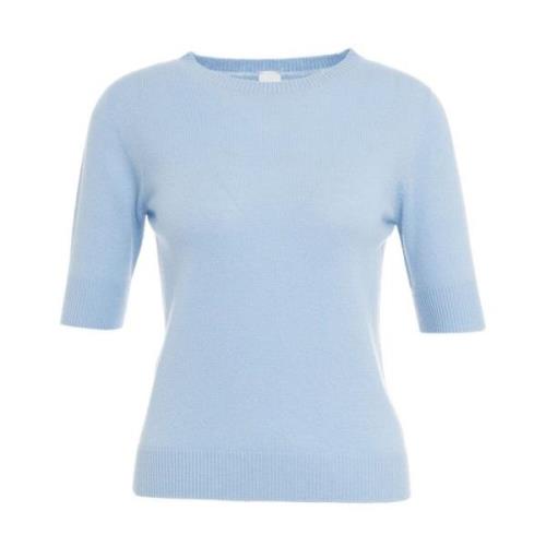 Blauwe Kasjmier Korte Mouw Sweater MVM , Blue , Dames