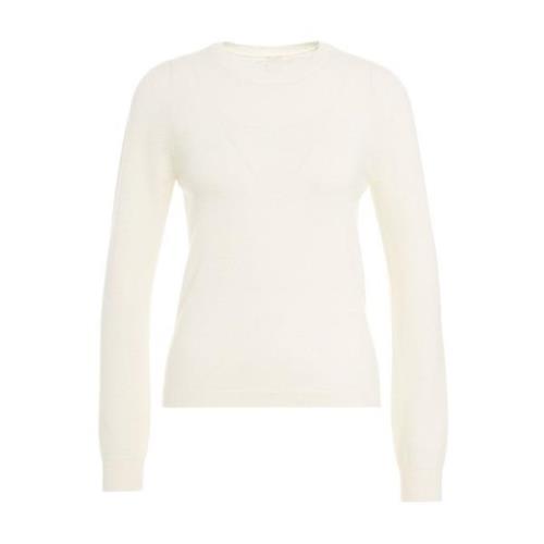 Luxe Cashmere Witte Sweater Aw24 MVM , White , Dames