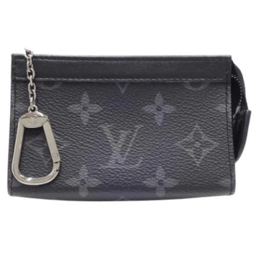 Pre-owned Canvas wallets Louis Vuitton Vintage , Black , Dames