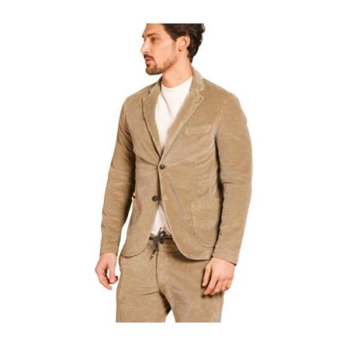 Velvet Gestreepte Heren Blazer Regular Fit Mason's , Beige , Heren