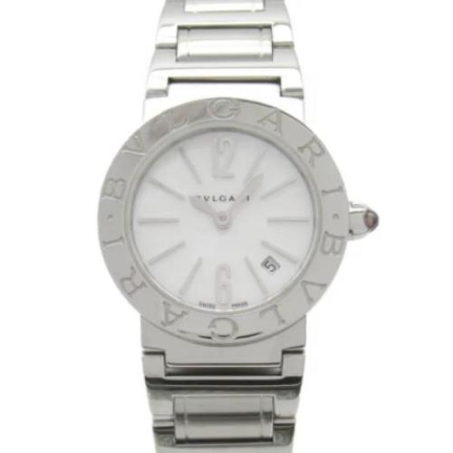 Pre-owned Stainless Steel watches Bvlgari Vintage , White , Heren