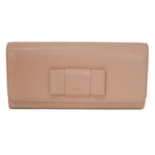 Pre-owned Leather wallets Miu Miu Pre-owned , Pink , Dames