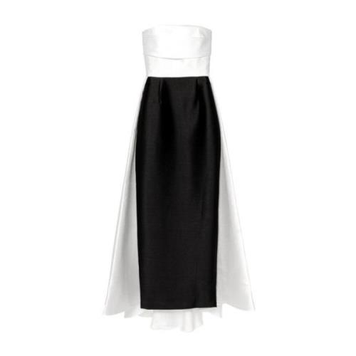 Witte Strapless Bustier Maxi Jurk Solace London , Black , Dames