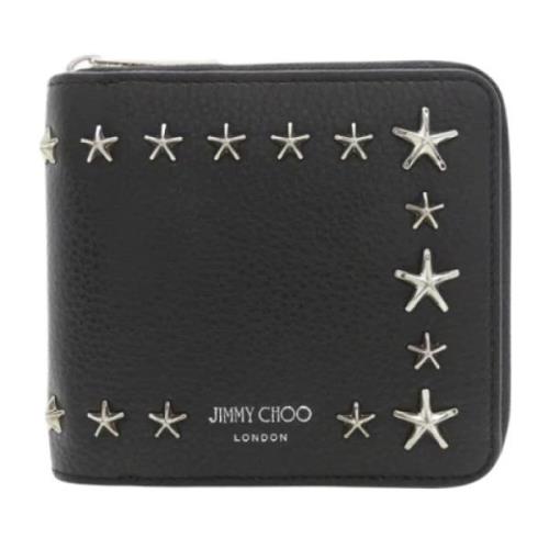 Pre-owned Leather wallets Jimmy Choo Pre-owned , Black , Dames