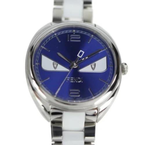 Pre-owned Stainless Steel watches Fendi Vintage , Blue , Dames