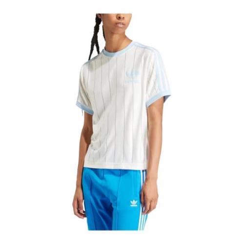 3 Stripe Tee voor Vrouwen Adidas , White , Dames