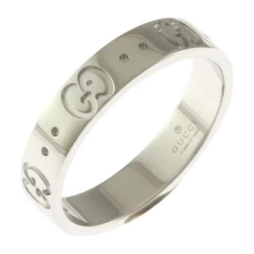 Pre-owned White Gold rings Gucci Vintage , Gray , Dames