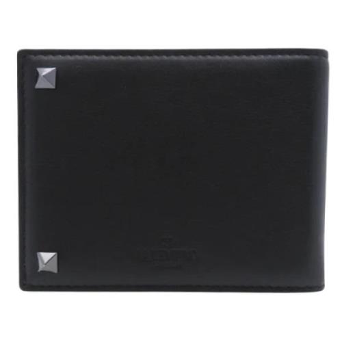 Pre-owned Leather wallets Valentino Vintage , Black , Heren