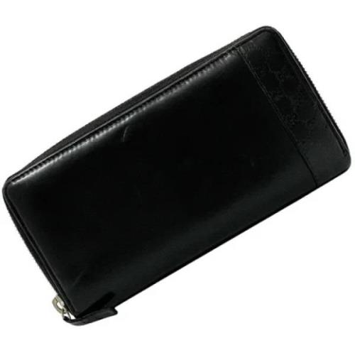 Pre-owned Leather wallets Gucci Vintage , Black , Dames