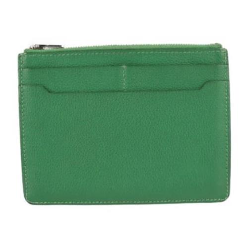 Pre-owned Canvas wallets Hermès Vintage , Green , Dames