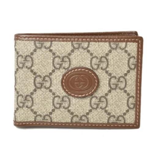 Pre-owned Canvas wallets Gucci Vintage , Brown , Dames