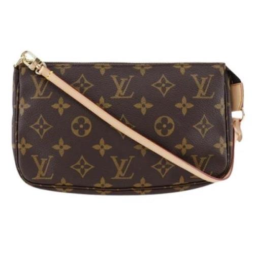 Pre-owned Canvas clutches Louis Vuitton Vintage , Brown , Dames