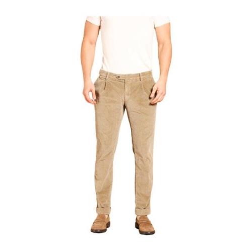 Velvet 500-Gestreepte Chino Broek Mason's , Beige , Heren