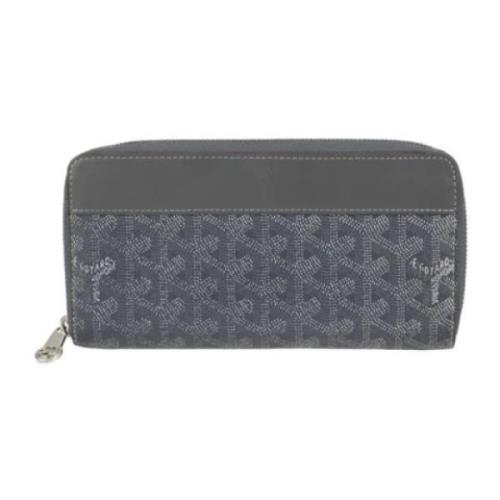 Pre-owned Leather wallets Goyard Vintage , Gray , Dames