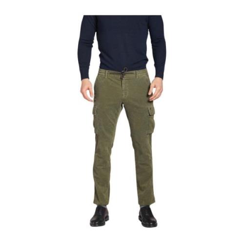 Fluwelen Cargo Broek Extra Slim Fit Mason's , Green , Heren