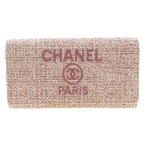 Pre-owned Leather wallets Chanel Vintage , Pink , Dames