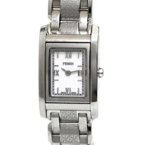 Pre-owned Stainless Steel watches Fendi Vintage , Gray , Heren