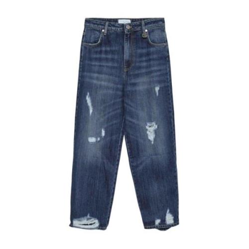 Losse Denim Jeans Gaëlle Paris , Blue , Dames