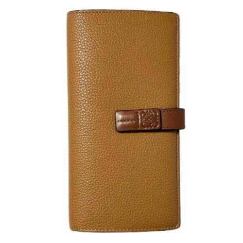 Pre-owned Leather wallets Loewe Pre-owned , Brown , Dames