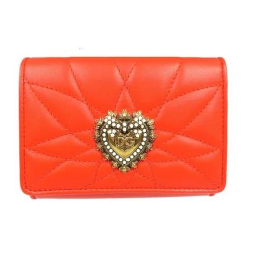 Pre-owned Canvas wallets Dolce & Gabbana Pre-owned , Orange , Dames