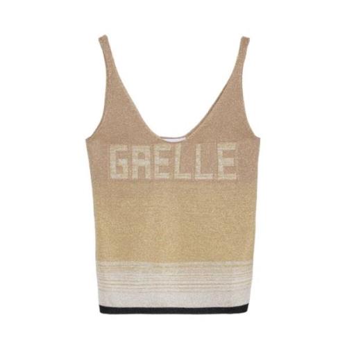 Stijlvolle Top voor Vrouwen Gaëlle Paris , Beige , Dames