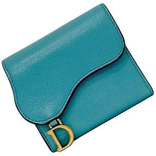 Pre-owned Canvas wallets Dior Vintage , Blue , Dames