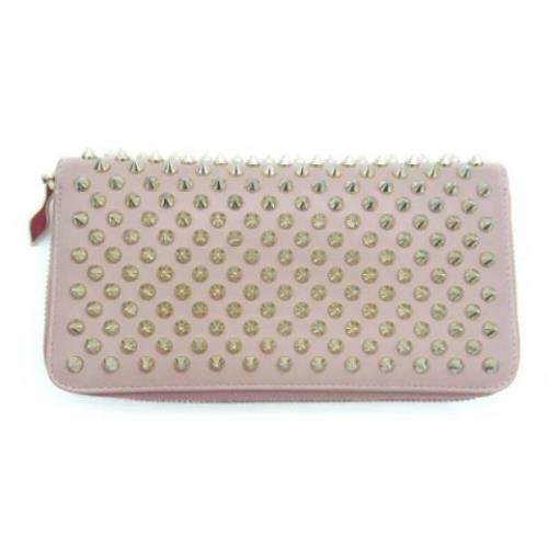 Pre-owned Canvas wallets Christian Louboutin Pre-owned , Pink , Dames