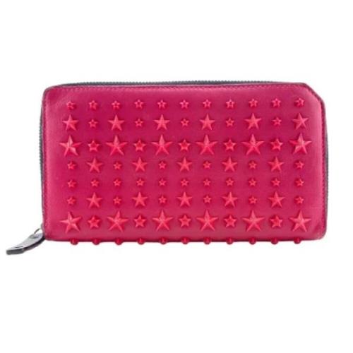 Pre-owned Leather wallets Jimmy Choo Pre-owned , Pink , Dames