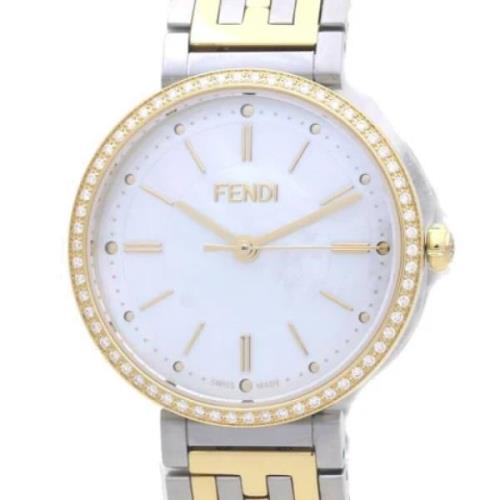 Pre-owned Stainless Steel watches Fendi Vintage , White , Dames