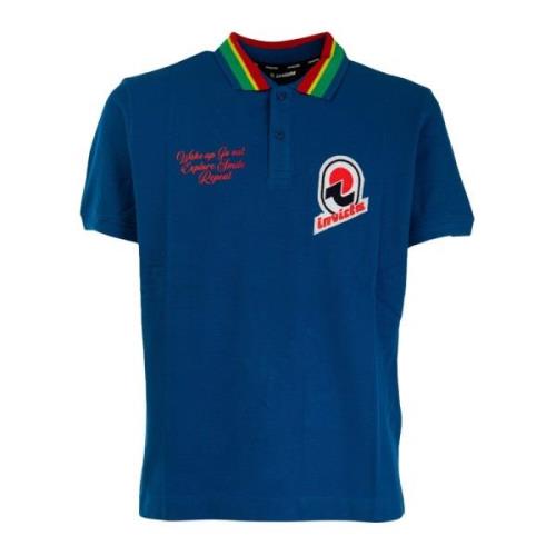 Heren Polo Shirt Blauw Klassiek Invicta , Blue , Heren