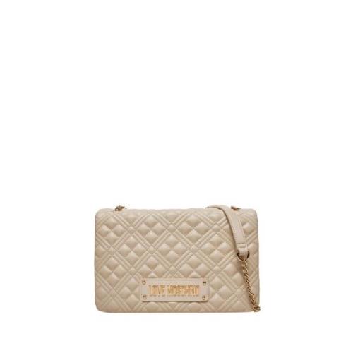 Ivoor Schoudertas voor Vrouwen Moschino , Beige , Dames