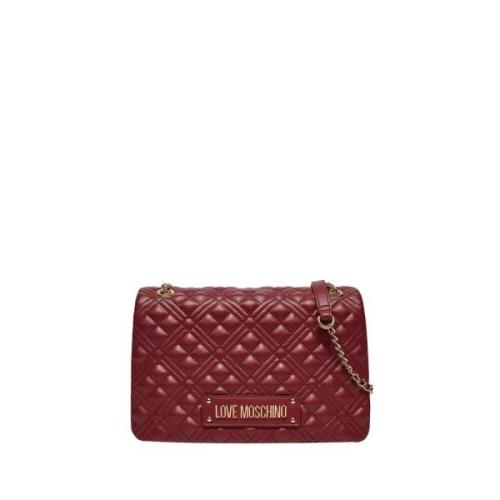 Rode Schoudertas Elegant Ontwerp Moschino , Red , Dames