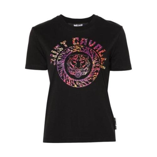 Korte Mouw T-shirt Just Cavalli , Black , Dames