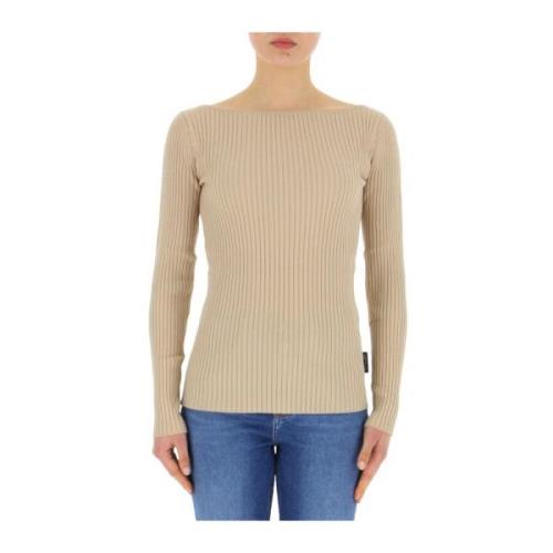 Round-neck Knitwear Trussardi , Beige , Dames