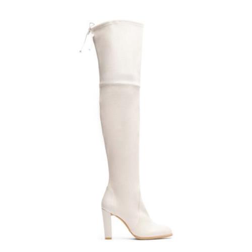 Hoge hak Stretch Over-de-knie laars Stuart Weitzman , White , Dames