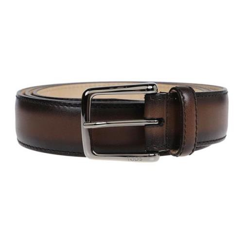 Klassieke Leren Riem Tod's , Brown , Heren