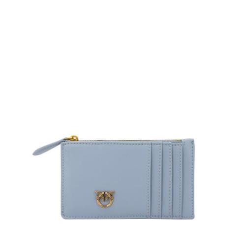 Love Birds Leren Creditcardhouder Pinko , Blue , Dames