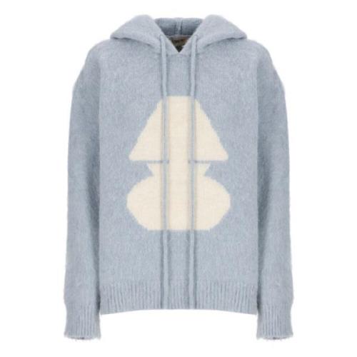 Lichtblauwe Wollen Hoodie Trui Autry , Blue , Dames