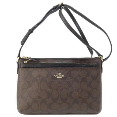 Pre-owned Canvas shoulder-bags Coach Pre-owned , Brown , Dames