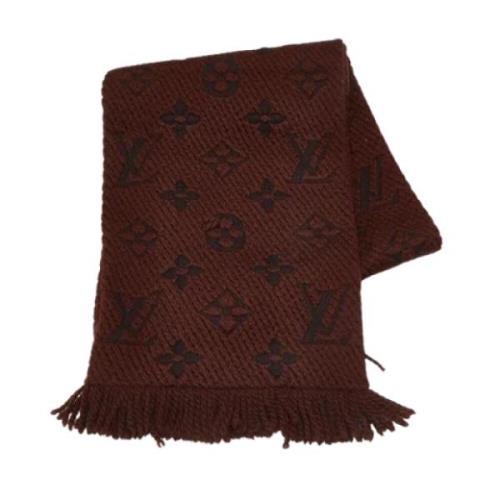 Pre-owned Wool scarves Louis Vuitton Vintage , Brown , Dames