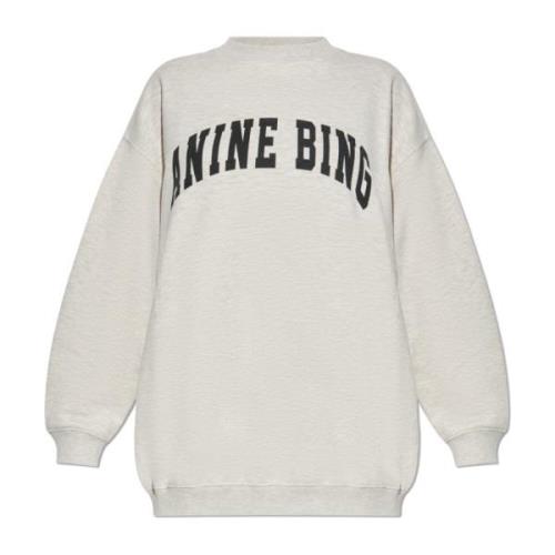 Sweatshirt met Logo Anine Bing , Beige , Dames