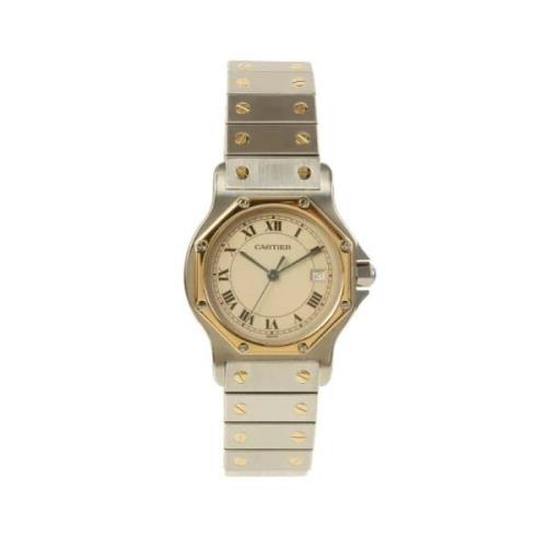 Pre-owned Stainless Steel watches Cartier Vintage , Yellow , Dames