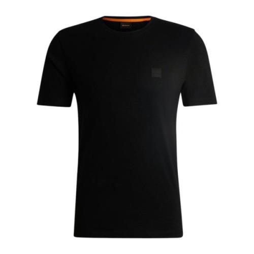 Korte Mouw T-shirt Hugo Boss , Black , Heren