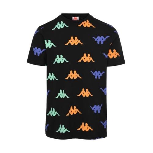 Korte Mouw T-shirt Kappa , Black , Heren