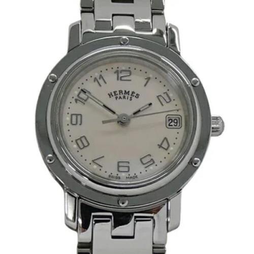 Pre-owned Stainless Steel watches Hermès Vintage , Gray , Dames