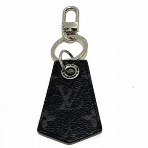 Pre-owned Leather key-holders Louis Vuitton Vintage , Black , Dames