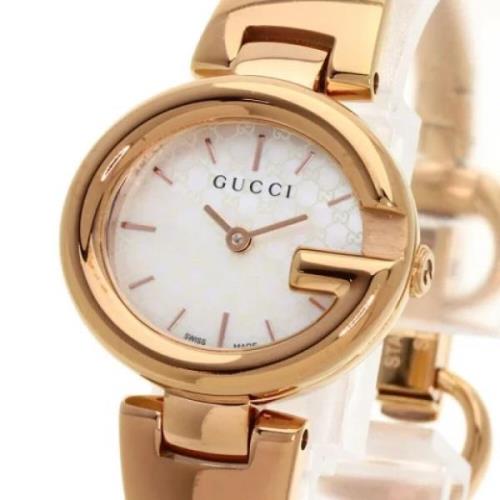 Pre-owned Stainless Steel watches Gucci Vintage , White , Dames