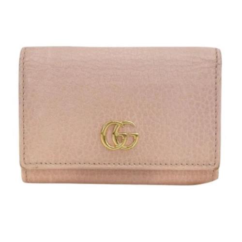 Pre-owned Leather wallets Gucci Vintage , Beige , Dames